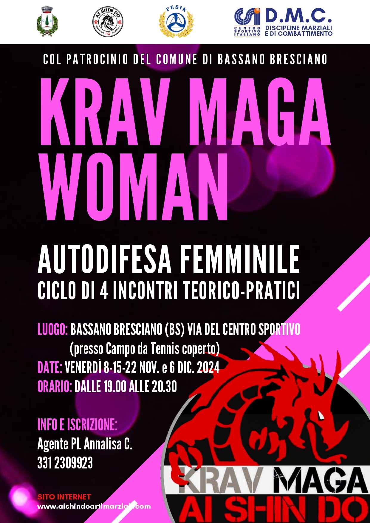 Corso di Autodifesa Femminile KRAV MAGA  